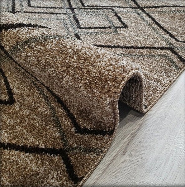 HU Moderní koberec Rio 166-Beige-Beige v béžovo-hnědé barvě Rozměr: 60x100 cm