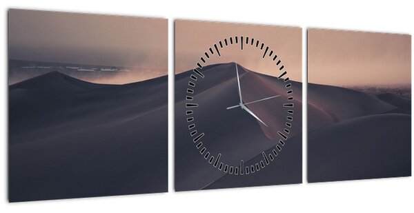 Obraz - Písečné duny (s hodinami) (90x30 cm)