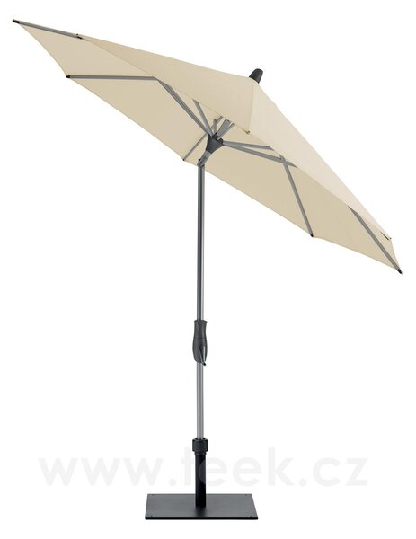 Glatz Slunečník Alu-Twist, Glatz, kulatý 270 cm (2,7 m), rám eloxovaný hliník, potah polyester 220 g/m2 barva šedobéžová (ash)