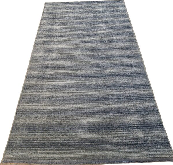 HU Modrý pruhovaný koberec Saloon BLUE Rozměr: 50x80 cm