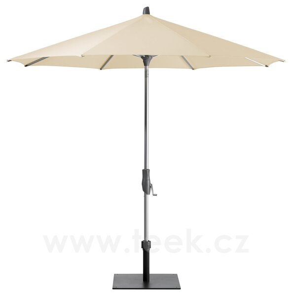 Glatz Slunečník Alu-Twist, Glatz, kulatý 270 cm (2,7 m), rám eloxovaný hliník, potah polyester 220 g/m2 barva šedobéžová (ash)