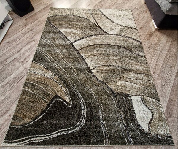HU Béžovo-hnědý abstraktní koberec Rio 936-Beige-Fume Rozměr: 60x100 cm