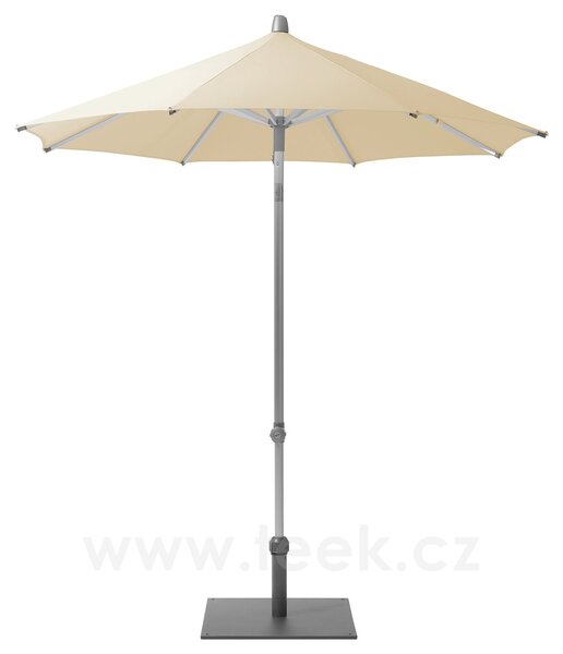 Glatz Slunečník Alu-Push, Glatz, kulatý 220 cm (2,2 m), rám eloxovaný hliník, potah polyester 220 g/m2 červená (chilli)