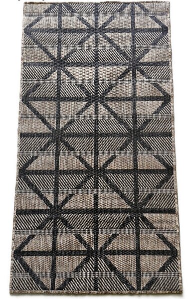 HU Béžovo-šedý sisalový koberec Sizal s bronzovými kosočtverci Rozměr: 40x60 cm