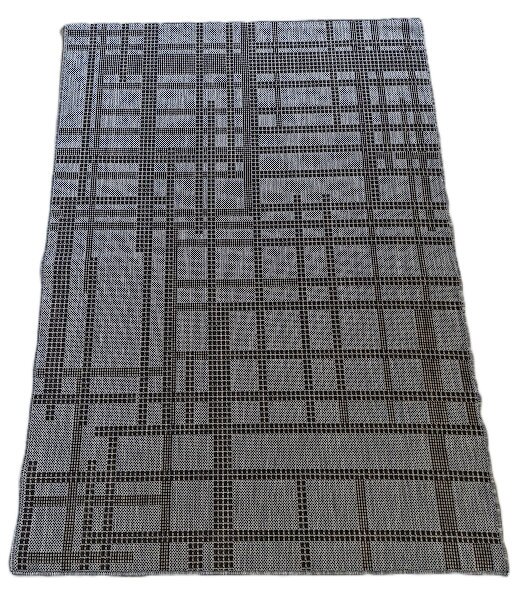 HU Šedý sisalový koberec Sizal Sede – pruhy Rozměr: 40x60 cm