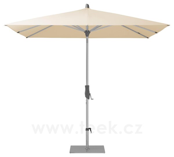 Glatz Slunečník Alu-Twist, Glatz, čtvercový 240x240 cm (2,4x2,4 m), rám eloxovaný hliník, potah polyester 220 g/m2 barva natur
