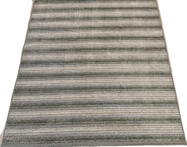 HU Šedý pruhovaný koberec Saloon Grey Rozměr: 50x80 cm