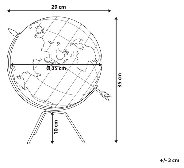 Globus BATTUTA Hnědá 35 cm