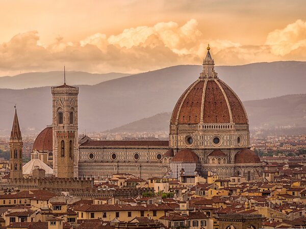 Florencie s katedrálou Santa Maria del Fiore – Jednodílný obraz, 40 × 30 cm