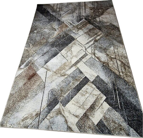 HU Šedo-béžový moderní koberec Villa 856 Rozměr: 60x100 cm