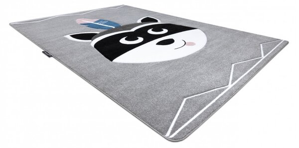 Dywany Łuszczów, Dětský kusový koberec Petit Raccoon mukki grey, 160x220, šedá, dětský pokoj