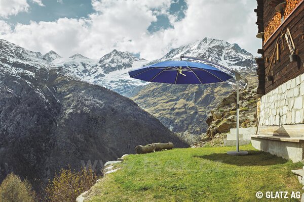 Glatz Boční slunečník Pendalex P+, Glatz, kulatý 300 cm (3 m), barva dle vzorníku, rám eloxovaný hliník, potah akryl 300 g/m2
