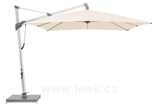 Glatz Boční slunečník Sombrano S+, Glatz, čtvercový 300x300 cm (3x3 m), hliníkový rám antracitový (anthracite), potah polyester 220 g/m2, barva šedá