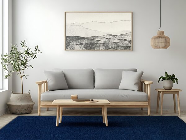 Kobercový ráj Kusový koberec Dynasty 84 tmavě modrý Rozměr: 100x200 cm