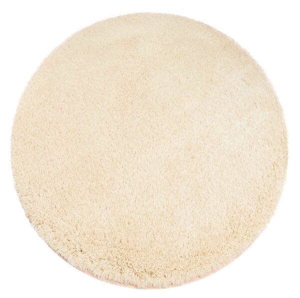 Béžový kulatý koberec Alpaca Rozměr: 80 cm