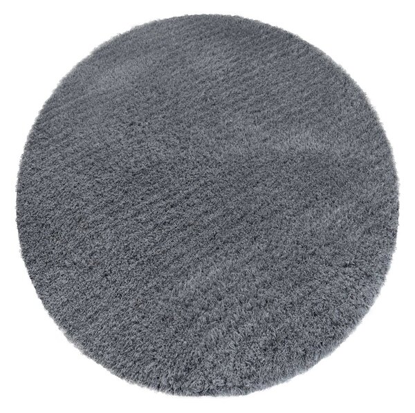 Tmavě šedý kulatý koberec Alpaca Rozměr: 90 cm