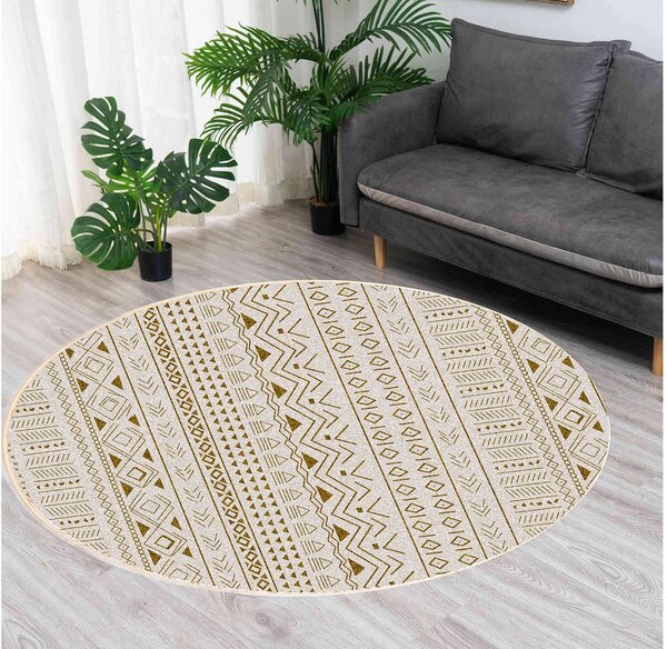 TZ Kruhový vzorovaný koberec Sahara Rozměr: 90 cm