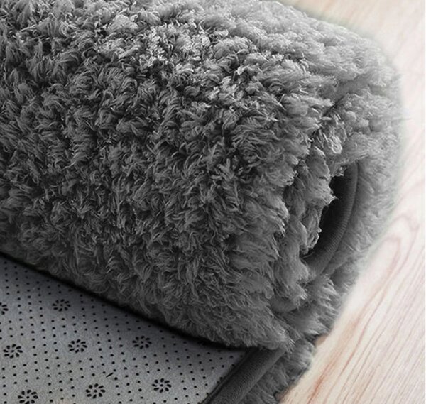 Tmavě šedý kulatý koberec Alpaca Rozměr: 90 cm