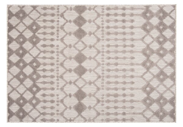 Makro Abra Kusový sisalový koberec PATIO EC76B Geometrický šedý Rozměr: 80x150 cm