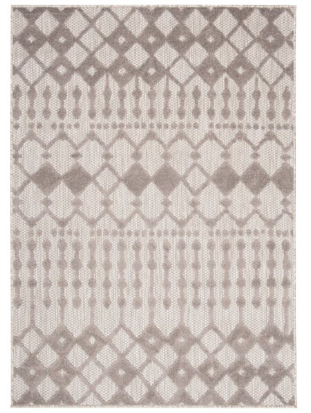 Makro Abra Kusový sisalový koberec PATIO EC76B Geometrický šedý Rozměr: 80x150 cm