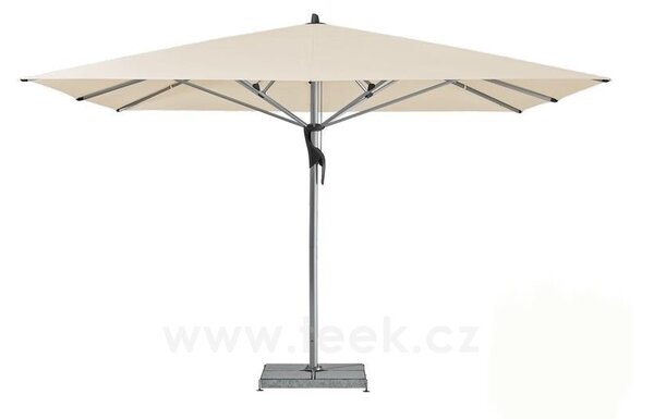 Glatz Profesionální slunečník Fortello, Glatz, čtvercový 350x350 cm (3,5x3,5 m), rám eloxovaný hliník, potah polyester 220 g/m2 barva off white
