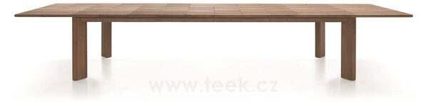 Roda Teakový rozkládací jídelní stůl Brick, Roda, obdélníkový 300-420x100x75 cm