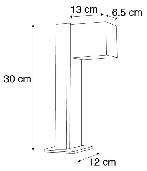 Chytrá venkovní stojací lampa antracitová 30 cm IP44 vč. WiFi GU10 - Baleno