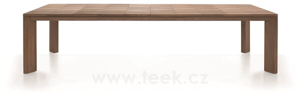 Roda Teakový rozkládací jídelní stůl Brick, Roda, obdélníkový 300-420x100x75 cm