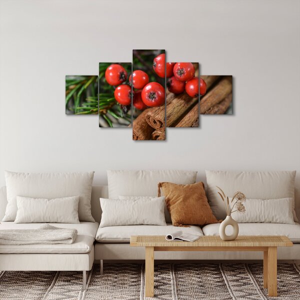 Obraz jeřabin a skořice (125x70 cm)