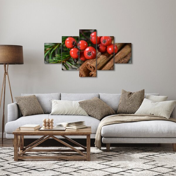 Obraz jeřabin a skořice (125x70 cm)