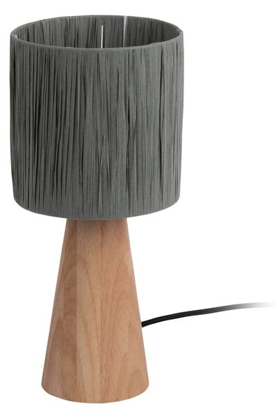 Stolní lampa se stínidlem z papírového výpletu v šedo-přírodní barvě (výška 33 cm) Sheer Cone – Leitmotiv