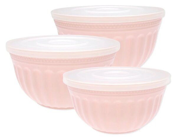 Sada kuchyňských misek s víčky Alice Pink - 3 ks Green Gate