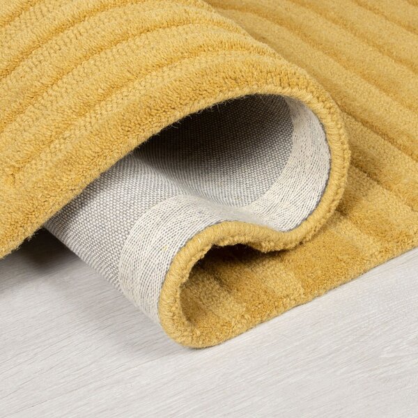 Žlutý vlněný koberec Flair Rugs Zen Garden, 160 x 230 cm