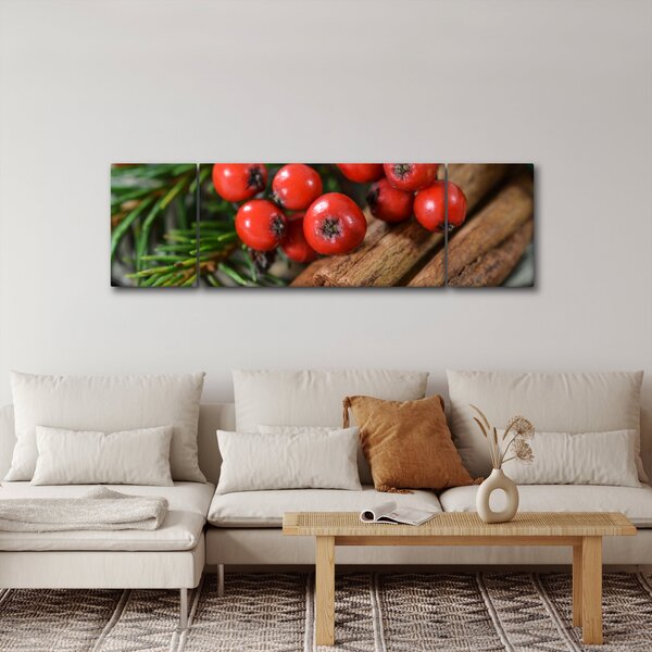 Obraz jeřabin a skořice (170x50 cm)