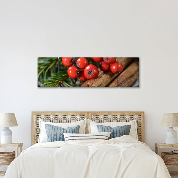 Obraz jeřabin a skořice (170x50 cm)