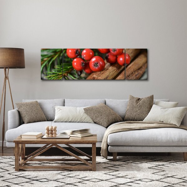 Obraz jeřabin a skořice (170x50 cm)