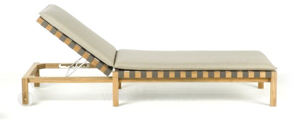 Roda Polohovací lehátko Mistral, Roda, 202x77x28 cm, rám teak, pásový výplet barva dle vzorníku, bez matrace