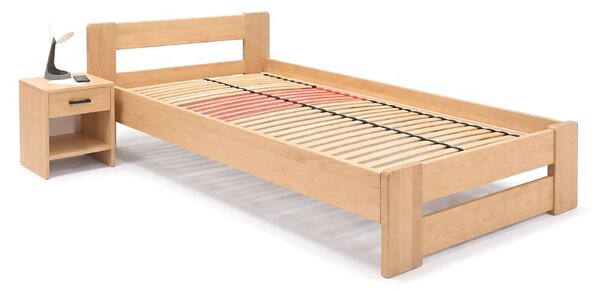 Zvýšená postel jednolůžko MIVA, 100x200, masiv buk