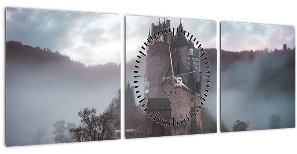 Obraz - Eltz Castle, Německo (s hodinami) (90x30 cm)