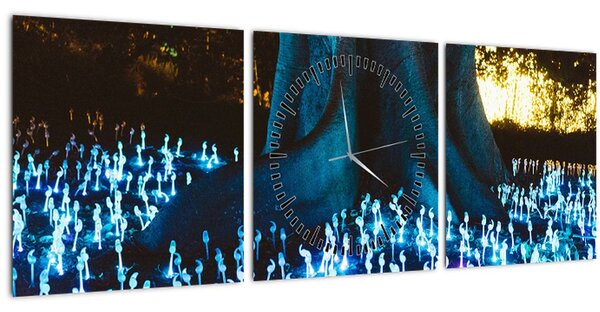 Obraz - Magický strom (s hodinami) (90x30 cm)