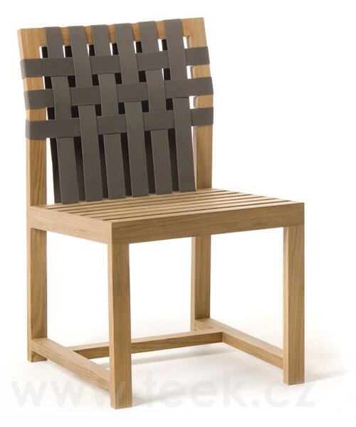 Roda Jídelní židle Network, Roda, 50x58x84 cm, rám teak, pásový výplet barva dle vzorníku, bez sedáku