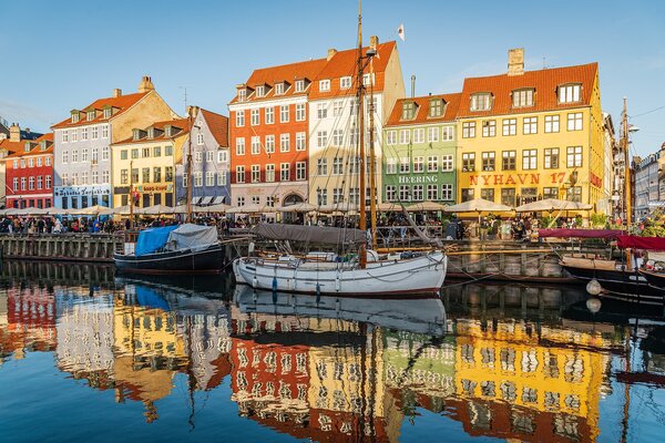 Barevný přístav Nyhavn v Kodani – Jednodílný obraz, 60 × 40 cm