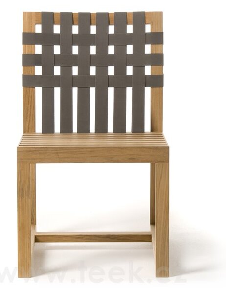 Roda Jídelní židle Network, Roda, 50x58x84 cm, rám teak, pásový výplet barva dle vzorníku, bez sedáku