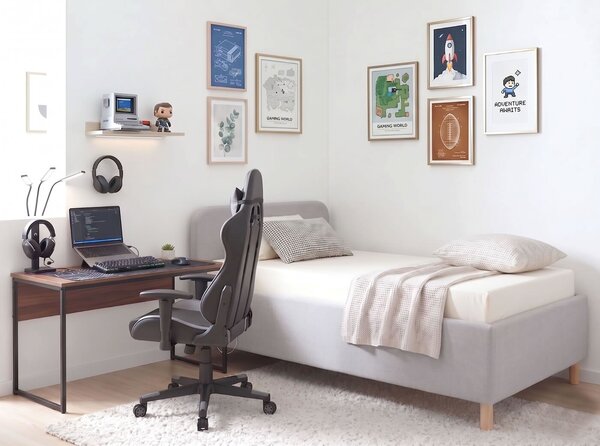 Multifunkční úložná postel NEXUS 2 s roštem a USB nabíječkou, 90x200 cm