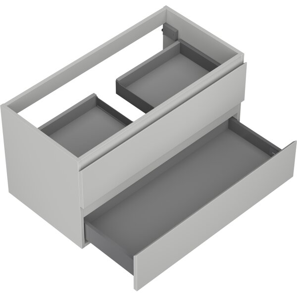 Mexen Orio, koupelnová skříňka 90 cm, 2 zásuvky, šedá matná, 91A10-09047-2-BFF62