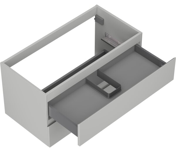 Mexen Orio, koupelnová skříňka 90 cm, 2 zásuvky, šedá matná, 91A10-09047-2-BFF62