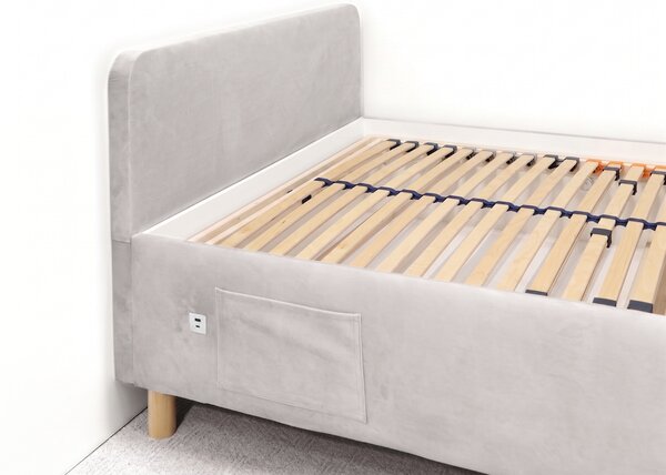 Multifunkční úložná postel NEXUS 2 s roštem a USB nabíječkou, 90x200 cm