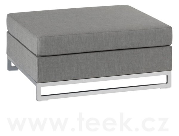 Persoon Podnožka/konferenční stolek Rhodos, Persoon, 90x90x42 cm, hliníková konstrukce, venkovní látka (Nanotex) šedá (stone grey), výplň rychleschnoucí pěna (dry foam)