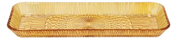 Oranžový skleněný servírovací talíř 14x38 cm Kusintha – Bitz