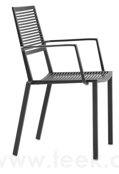 Fast Hliníkové stohovatelné jídelní křeslo Easy, Fast, 54x56x81 cm, hliník barva metallic grey